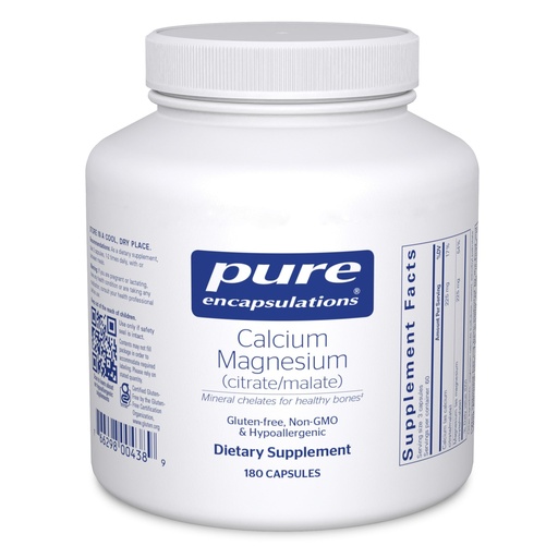 [BRSWIYQ7DF4BMFTE] Pure Encapsulations Calcium Magnesium (Citrate/Malate) | Supplement to Support Bone and Cardiovascular Health* | 180 Capsules