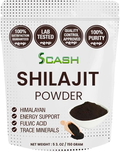 [BRSROCY5AQHROCTL] scash 600 Serves Shilajit Dry Extract Supplement Poeder, 5.3 Ounce / 150g, Shilajit Pure Himalaya Mineral met Fulvic Acid, Fulvic Minerals Compound for Energy Supplement