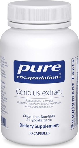 [BRSWGCYROUCBGH35] Pure Encapsulations Coriolus Extract | Promotes White Blood Cell Function* | 60 Capsules