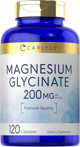 [BRSROEL5OF4A4236] Carlyle Magnesium Glycinát 124; 200mg Glycinát 124; 120 Kapsle 124; Non- GMO a gluten zdarma dodatek