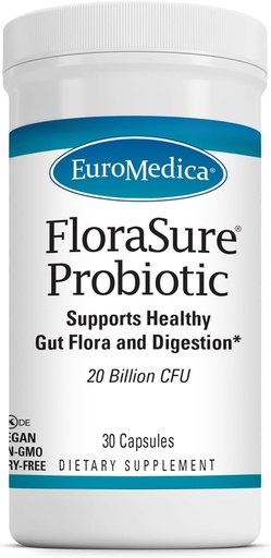 [BRSWYGI3BAFAE3DL] EuroMedica FloraSure Probiotic - Prebavni dodatek za pomoč proti občasnim napenjanjem in podporo plinu - Gut Health Support Supplement with Bifidobacterium Bifidum - 30 kapsul
