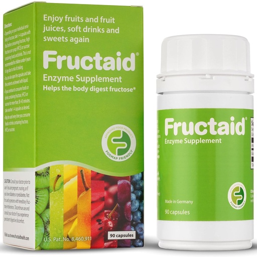 [BRSW2GI2OYFRO3IU] Enzyme Supplement - 90 Capsules, so that You can Enjoy Fruits, Fruit Juices, Soft Drinks, and Sweets Again, Dietary Supplement, Gluten-Free, Lactose-Free