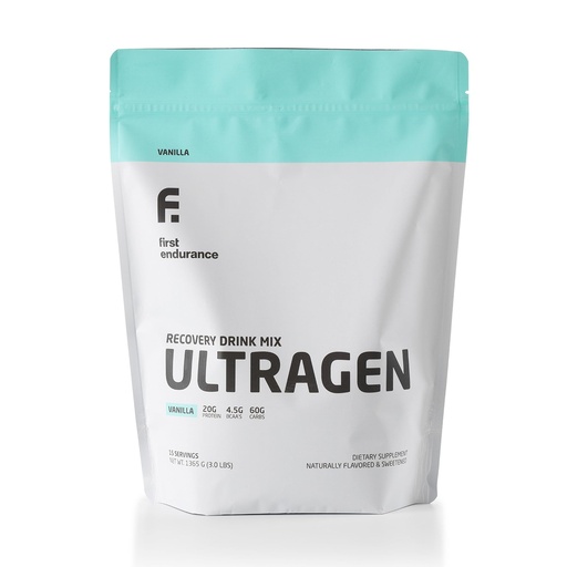 [BRSWIFIEO54R6FTU] FIRST ENDURANCE Ultragen Workout Recovery Drink Powder, Protein Mix, Boosts Energy, Accelerates Recovery | Vanilla, 15 Servings