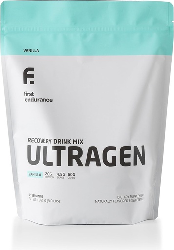 [BRSWIFIEO54R6FTU] PRVNÍ ENDURANCE Ultragen Cvičení Recovery Drink Powder, Protein Mix, Zrychluje energii, Zrychluje zotavení 124; Vanilla, 15 Služeb