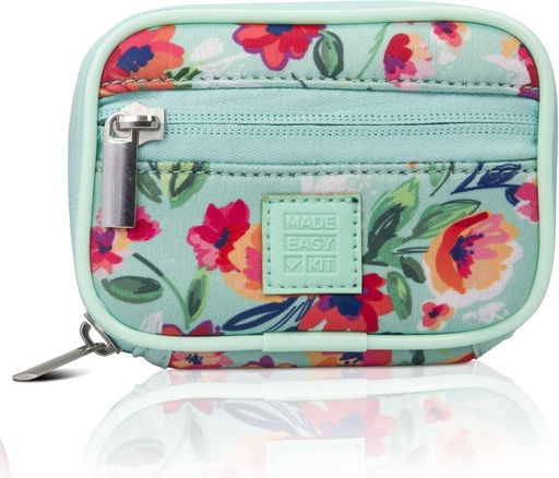 [BRSRAAIFCUGWKHI4] Caja de píldoras para kits fáciles - Organizador semanal de medicina con la vitamina de siete días extraíble - Neopreno premium para accesorios para el viaje (teal)