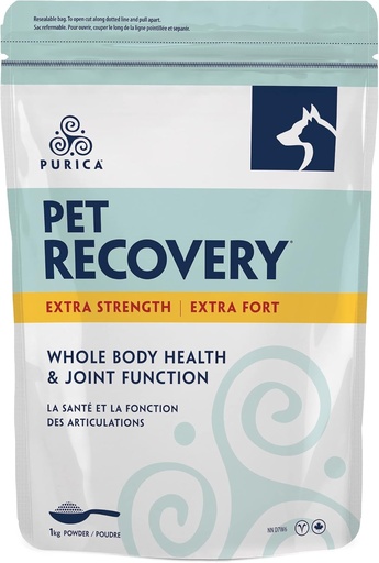 [BRSWICQCAYHRQ2TC] PURICA Pet Recuperação Extra Força - Apoio Conjunto para Gatos & Cães - Glucosamina - Vitaminas para a Saúde Conjunta. Adequado para pequenas e grandes raças - transformar bem-estar de seu animal de estimação com 1kg de pó