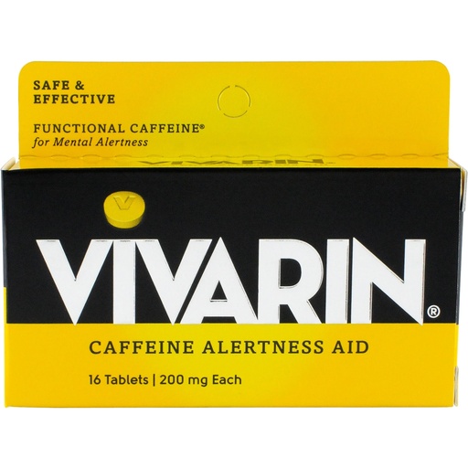 [BRSWIGIGAAHAYF3A] Vivarin, Caffeine Pills, 200mg Caffeine in Each Tablet, Safely and Effectively Helps You Stay Awake, Alertness Aid, Energy Supplement, 16 Tablets - 1 Pack