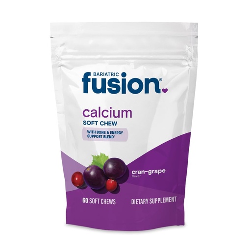 [BRSWYY36BUFQKETG] Bariatric Fusion Bariatric Calcium Supplement Chews | Calcium Citrate with Vitamin D3 Bariatric Vitamin | Sugar Free Chewable |500mg |Cranberry Grape | 60 Count