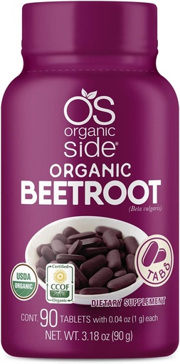 [BRSRM2QPO4MWO2AY] | Beetroot Tablets | 100% Pure Organic | Boost Circulation & Energy | USDA Zertifiziert | Non-GMO, Plant-Based | 90 Tabletten | für Herzgesundheit & Wellness