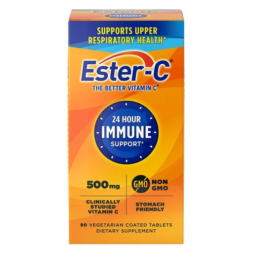[BRSWIZQRPMCB4FA7] Ester-C 500 mg 24 Hour Vitamin C Tablets for Immune Support, Vitamin C Supplement, 90 Count