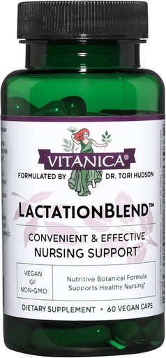 [BRSWIY37OIGACFI7] Vitanica LactationBlend、Brastミルクの供給および流れの有機性 Breastfeeding サポートのための乳液化の補足、Fennel、ミルクの本質、Fenugreekおよび多く、非GMO、ビーガン、60カプセル