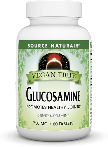 [BRSWIHD7AYNB4EQ5] Source Naturals Vegan True Glucosamine, Promotes Healthy Joints*, 750 mg - 60 Tablets