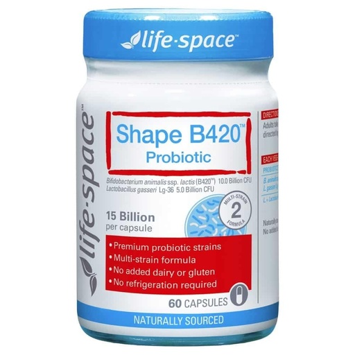 [BRSWGFIYBYPR4A3P] Life Space Shape B420 Probiotic 60 Capsules