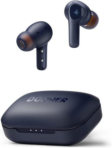 [BRSRMYI6C56AYEL3] Donner Wireless Earbuds Noise Cancelling, Bluetooth 5.2 Earphones with ENC for Clear Calls, 12mm Drivers & Balanced Armature, App for Custom EQ, 32H Playtime, Fast Charging - Dobuds ONE, Blue