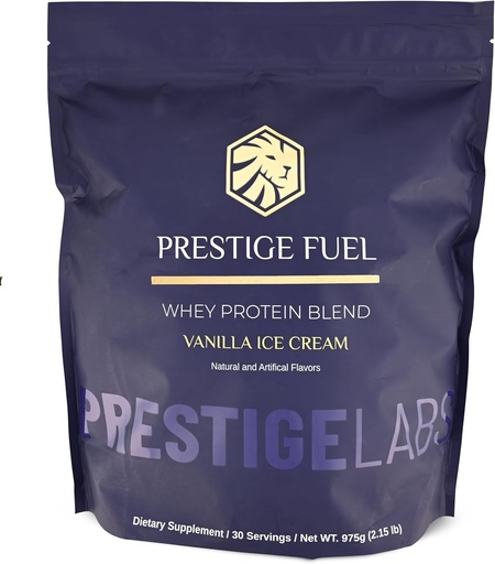 [BRSROHANBBYQOYAZ] Prestige Καύσιμα Φυσικές πρωτεΐνες Whey και Isolate Vanilla Flavor παγωτού (30 μερίδες)