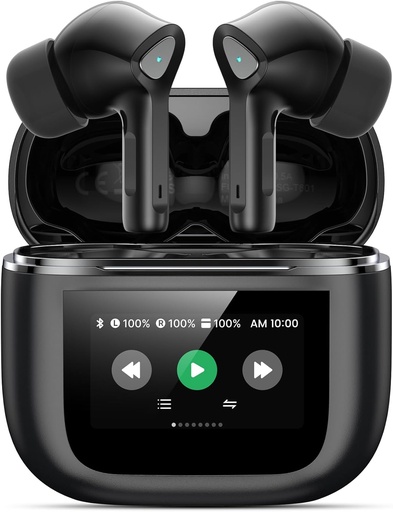 [BRSRAGA5AEOQ2FI7] Wireless Earbuds Bluetooth 5.3 Headphones 50H Playtime Deep Bass Stereo Ear Buds with Mic IPX7 Waterproof Comfort Lightweight in Ear Earphones for Pad Android/iOS Phones Gifts for Women Men