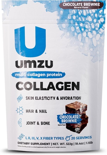 [BRSRM2T7CN7WO3Q3] UMZU ZuCollagen Hydrolyzed Protein Powder | 5 Collagen Peptide Types for Healthy Hair, Skin, Nails, Joints & Gut | Low Calorie, High Protein (20g Protein per Serving | Chocolate)