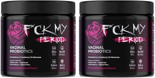 [BRSRAAAEBMMGGH3H] Period Vaginal Probiotics for Women | Womens Period Probiotics Viginal Probiotic | Women’s Probiotic for PH Balance & Vag Health | Prebiotics for Gut, UTI, & Vagional Health (2 Pack)