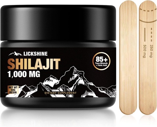 [BRSRAFQBOJYGOGTF] 1 Pack Shilajit Pure Himalayan Shilajit Resin with Fulvic Acid, 1000mg Maximum Potency Natural Organic Shilajit with 85+ Trace Minerals Supplement Gel, Support Energy & Immune System - 50g