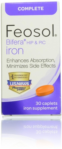 [BRSWIHAHDENRW33O] Feosol Complete with Bifera Iron Caplets 30ct
