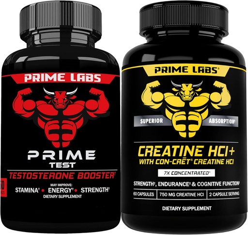 [BRSRAAIDCIPRE2D5] Prime Labs Prime Test + Creatine HCl Capsules