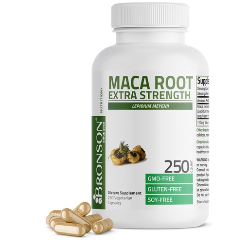 [BRSRMY35AV5A4GTH] Bronson Maca Root Extra Lepidium Meyenii, Non-GMO, 250 Vegetarian Capsules