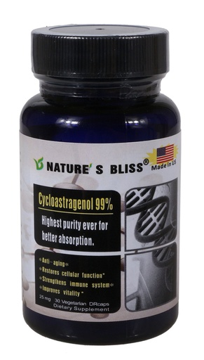 [BRSWIB32BQCA4HDA] Nature'sbliss Cycloastragenol 25mg 99%,Telomere Supplements, Astragalus Root Extract, Anti Aging Supplement, Immunity Boost, Stomach Acid Protected, Super Absorption, 30 Capsules