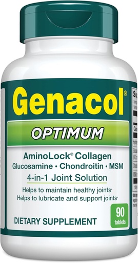 [BRSWY2Y5OQDQGC33] Genacol Optimum – Glucosamina, Condroitina, MSM y Tabletas de Collagen Ultra-Hydrolyzed, Maintains Healthy Joints, Protects & Lubricate Cartilage, 90 Tablets (30-Day Supply)