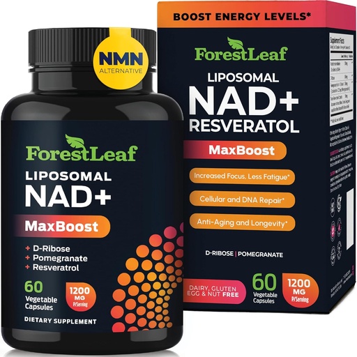[BRSRAAA6AANAIETO] NAD + kiegészítés - 500 mg Pure NAD Plus for Energy, Focus, Skin & Anti- Aging Support - Gluten Free Non-GMO NAD kiegészítők nők és férfiak részére (60 Count (Pack of 1), NAD + Resveratrol)