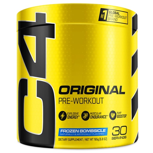 [BRSRMFALCB7QACTO] C4 Original Pre-Workout Powder For Endurance, Focus & Performance with 150mg Caffeine, Beta-Alanine, Creatine, Sugar Free Pre-Workout for Men & Women, 30 Servings, Frozen Bombsicle