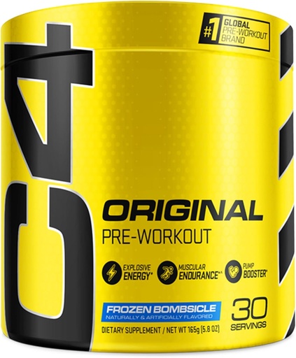 [BRSRMFALCB7QACTO] C4 Original Workout Powder Cesticle Sugar Energia lliure Preduct per a homes i dones 150 mg Caffeine + Beta Alanine + Creatine - 30 Servings (Parling Vari de maig)