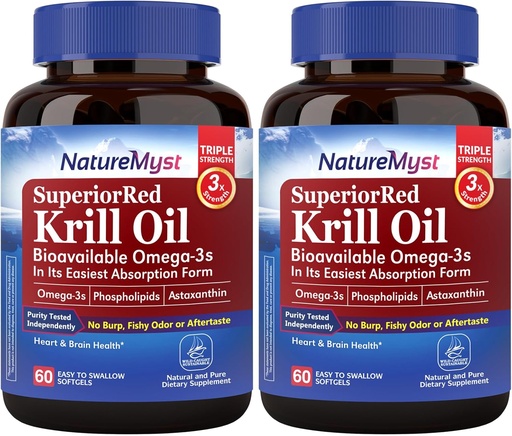 [BRSRAEI7OQFQEC3F] Antarctic Krill Oil 1000 mg Softgels, Krill Oil Omega-3s, EPA, DHA, Astaxanthin & Phospholipids, Heart Health, 120 Softgels, Non-GMO, No Gluten, Made in The USA