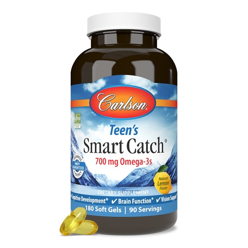 [BRSWIYILCUABM3D4] Carlson Labs Smart Catch Fish Oil for Teens, 1000mg, 180 Softgels