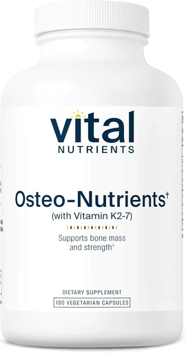 [BRSWIYQFBUDAOETU] Vital Nutèntients Osteo-Nutrients K2 + D3, Calci, i Magnesi per a la implementació de Cor i Cor * ascii Vegetan suplementari Guten, Dairy, Soy Free Ezy 180 Capules