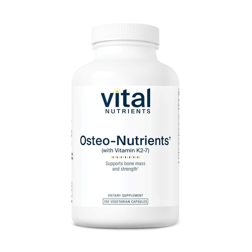 [BRSWIYQFBUDAOETU] Vital Nutrients Osteo-Nutrients - Vitamin K2 + D3, Calcium, and Magnesium for Bone & Heart Support* - Vegetarian Supplement - Gluten, Dairy, Soy Free - 180 Capsules