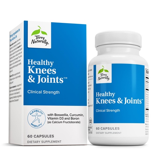 [BRSWIZQCAAGGIHY5] Terry Naturally Healthy Knees & Joints - Dietary Supplement to Support Bone Health & Joint Flexibility - Healthy Knee & Hip Aid with Calcium Fructoborate - 60 Capsules