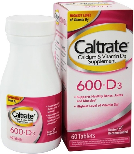 [BRSWIYQOAR5RE33Y] Caltrate 600+D Calcium Supplement, 60 ct