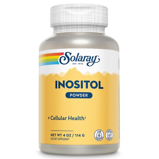 [BRSWIYQZBQOBMGT6] SOLARAY Pure Inositol Powder - Cellular Health Support - Vegan, Lab Verified - 163 Servings, 4 OZ (4oz, 162 Serv.)