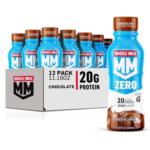 [BRSW2HATPJ7BGFLA] Muscle Milk Nulový protein Shake, Čokoláda, 20g protein, Nulový cukr, 100 kalorií, vápník, vitaminy A, C & D, 4g Fiber, Energizing Snack, Cvičení Recovery, Balení květen Vary, 11.16 Fl Oz (balení po 12)
