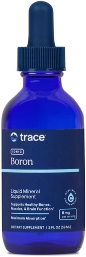 [BRSWIYYMAAIR43D4] Trace Minerals Ionic Boron - Brein & Bone Support Supplement - Liquid Supplement met Magnesium Aids Gezonde gewrichten en spieren - Formule Ondersteunt Nerve Health & Function - 2 fl oz (ongeveer 48 Servings)