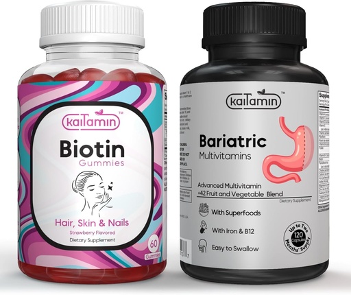 [BRSRMBILCB7GCALP] Biotina B7 Gummies 5000 mcg zerbitzuko - Elderberry eta Coconut Oil-ekin (Bundle)