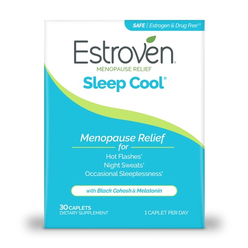 [BRSWIGYRCEJQGDQV] Estroven Sleep Cool for Menopause Relief, 30 Ct, Sleep Support Supplement With Clinically Proven Ingredients to Relieve Menopause Symptoms plus Night Sweats & Hot Flash Relief, Drug-No & Gluten-No