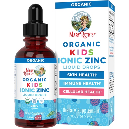 [BRSWYBQLDIOWE3DB] MaryRuth Organics Zinc Supplement for Immune Support, Immune Support Supplement for Kids, Ages 4-13, Zinc Sulfate, Vegan, USDA Organic, Glycerin Based, 2 Fl Oz