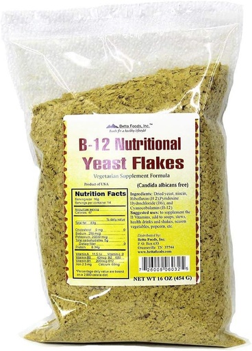 [BRSWIEI4CN5R6CA5] B-12 Nutritional Yeast Flakes (Vegetarian Supplement)