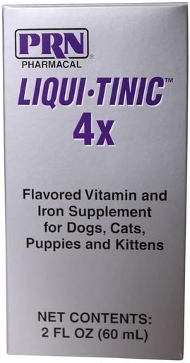 [BRSWIY34OEFGYFDG] Liqui-Tinic 4x Flavored Vitamin and Iron Supplement for Dogs, Cats, Puppies & Kittens, 2 oz.
