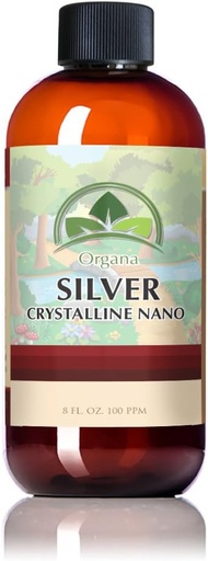 [BRSWIHI7CIGBUC3Y] Organa Nano Colloidal Silver 8 oz (100 PPM) - The Best Colloidal Silver - Colloidal Minerals