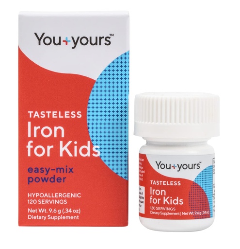 [BRSRMAIEBEPG2FI4] Tasteless Iron for Kids + Toddlers- 4-Month Supply- No Sweeteners, Flavors or Preservatives. Add to Beverages or Food. Pure, Flavorless Children's Iron Supplement.