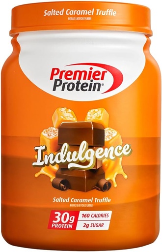 [BRSRAHQZAABWAG3X] Premier Indulgence de protéines Poudre de protéines, Truffe de caramel salée, 30g de protéines, 3g de sucre, sans gluten (17 portions)
