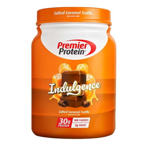 [BRSRAHQZAABWAG3X] Premier Protein Powder Indulgence, Salted Caramel Truffle, 30g Protein, 160 Calories, 2g Sugar, Gluten Free (17 Servings)