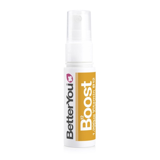[BRSWI2QPBYFRUA3K] BetterYou Boost Vitamin B12 Oral Spray - Natural Liquid Supplement - Vitamin Spray for Daily B12 Intake - Green Tea and Chromium - 0.85 oz